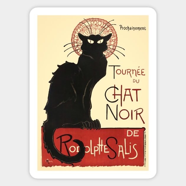 Tournee du Chat Noir Light France Vintage Poster Sticker by vintagetreasure